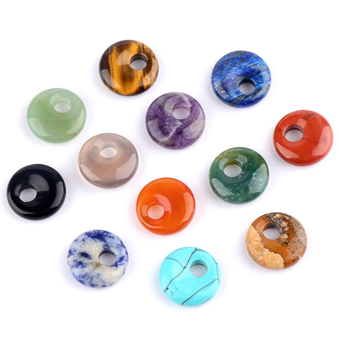 Button Stone Charms for Permanent Jewelry