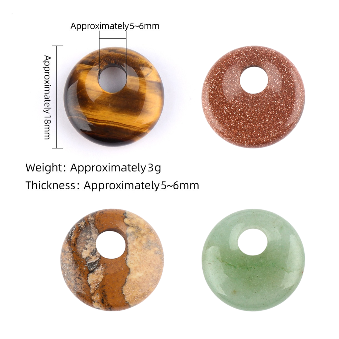 Button Stone Charms for Permanent Jewelry
