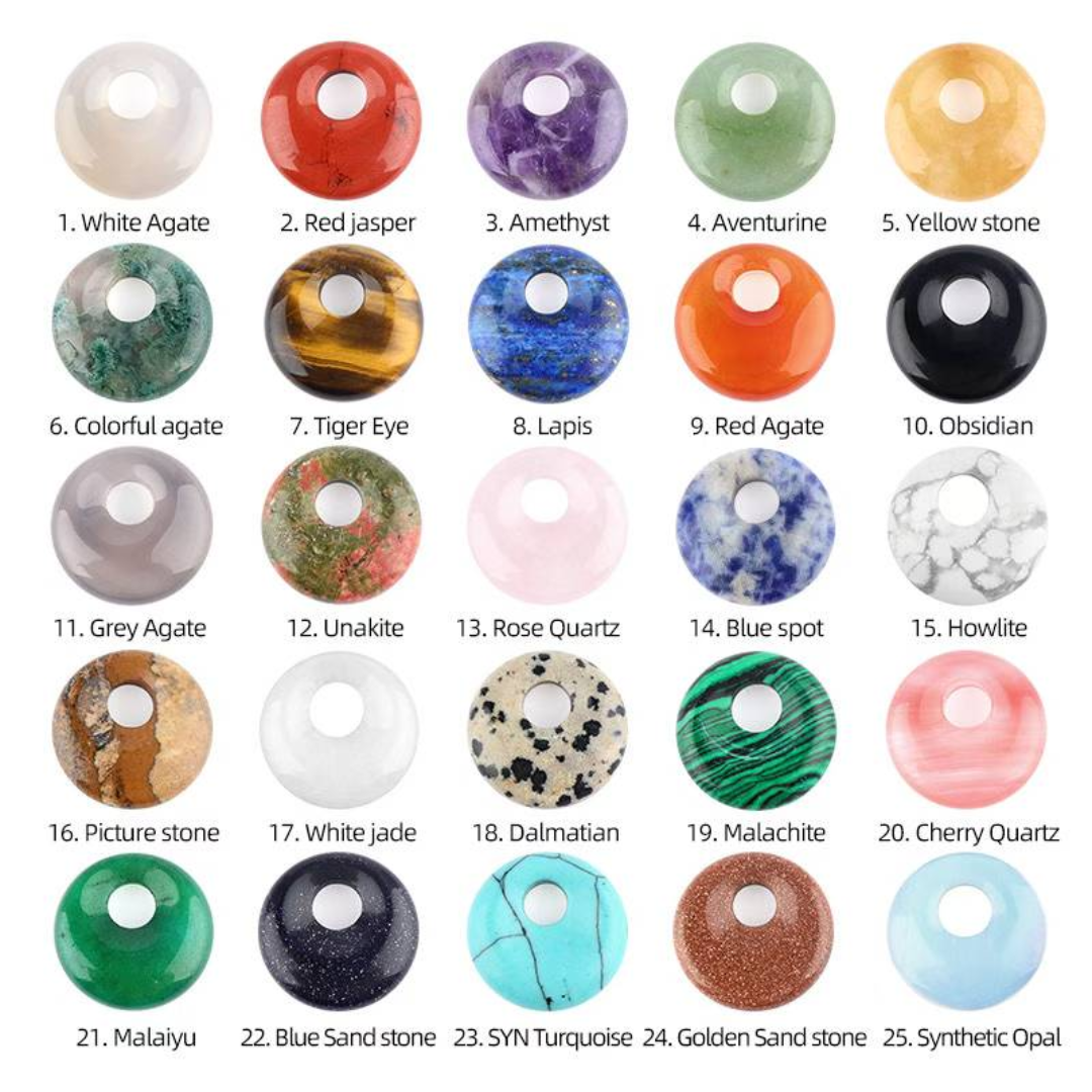 Button Stone Charms for Permanent Jewelry