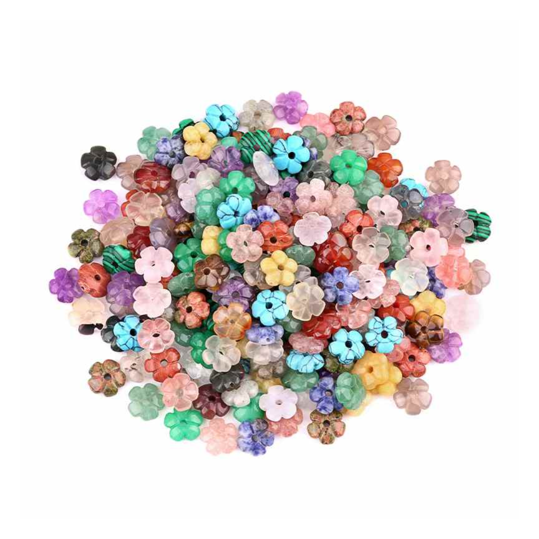 Flower Stone Charms for Permanent Jewelry