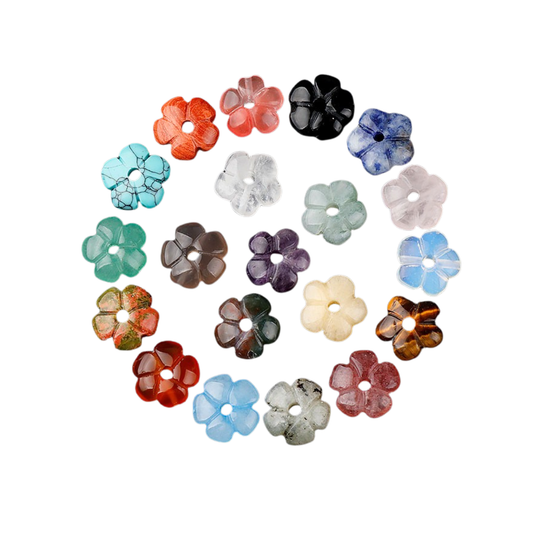 Flower Stone Charms for Permanent Jewelry